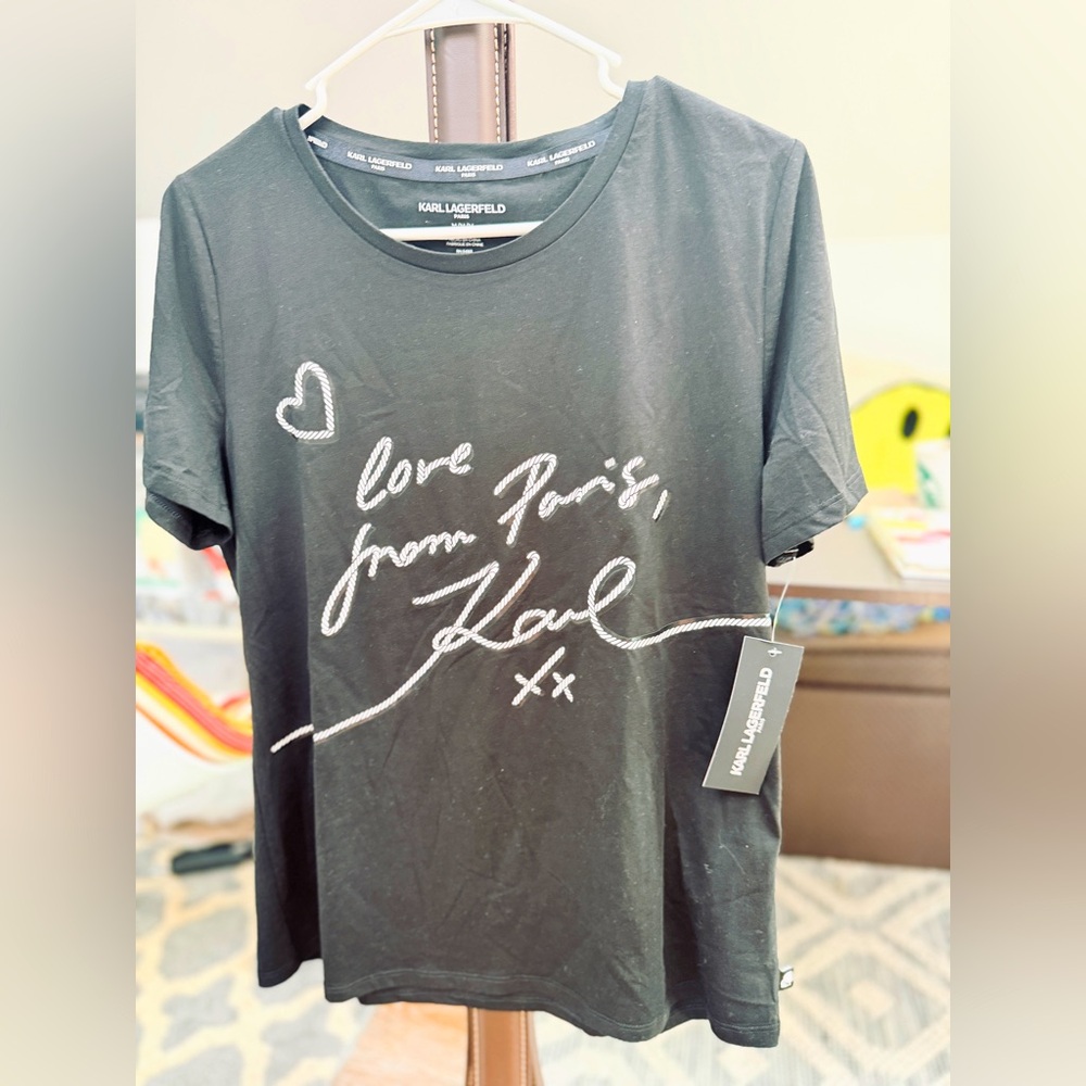 Karl Lagerfeld Black Short Sleeve Tee